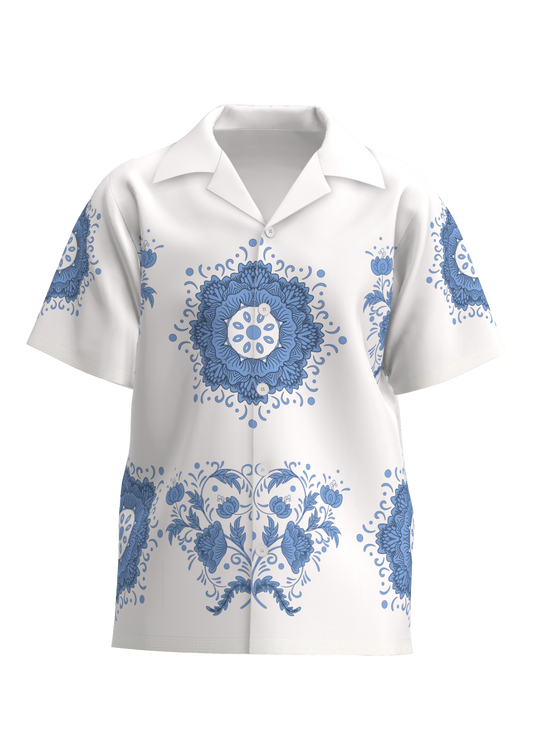 White blue - Satin shirt